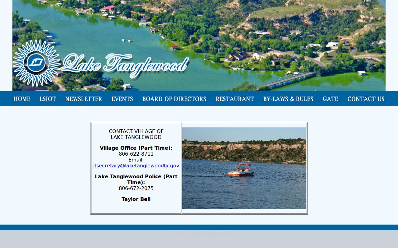 Lake Tanglewood village office contact information for warrant records